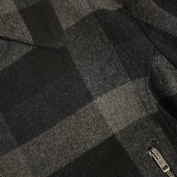 American Eagle Outfitters Black and Gray Plaid wool Jacket - Picture 6 of 17